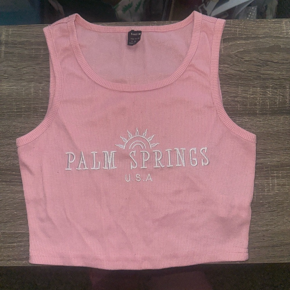 NWOT Pink Palm Springs Women's Tank Top